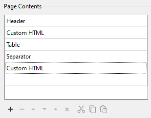 Final Page Contents in the HTMLReportGenerator parameters